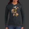 Ladies 100% Ring Spun Cotton Long Sleeve Hooded T Shirt Thumbnail