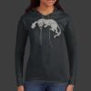 Ladies 100% Ring Spun Cotton Long Sleeve Hooded T Shirt Thumbnail