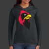 Ladies 100% Ring Spun Cotton Long Sleeve Hooded T Shirt Thumbnail