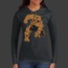 Ladies 100% Ring Spun Cotton Long Sleeve Hooded T Shirt Thumbnail