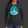 Ladies 100% Ring Spun Cotton Long Sleeve Hooded T Shirt Thumbnail
