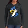 Ladies 100% Ring Spun Cotton Long Sleeve Hooded T Shirt Thumbnail