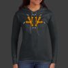 Ladies 100% Ring Spun Cotton Long Sleeve Hooded T Shirt Thumbnail