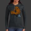 Ladies 100% Ring Spun Cotton Long Sleeve Hooded T Shirt Thumbnail