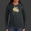 Ladies 100% Ring Spun Cotton Long Sleeve Hooded T Shirt Thumbnail