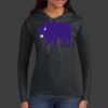 Ladies 100% Ring Spun Cotton Long Sleeve Hooded T Shirt Thumbnail