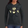 Ladies 100% Ring Spun Cotton Long Sleeve Hooded T Shirt Thumbnail