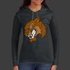 Ladies 100% Ring Spun Cotton Long Sleeve Hooded T Shirt Thumbnail