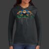 Ladies 100% Ring Spun Cotton Long Sleeve Hooded T Shirt Thumbnail