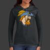 Ladies 100% Ring Spun Cotton Long Sleeve Hooded T Shirt Thumbnail