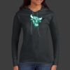 Ladies 100% Ring Spun Cotton Long Sleeve Hooded T Shirt Thumbnail