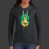 Ladies 100% Ring Spun Cotton Long Sleeve Hooded T Shirt Thumbnail