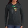 Ladies 100% Ring Spun Cotton Long Sleeve Hooded T Shirt Thumbnail