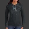 Ladies 100% Ring Spun Cotton Long Sleeve Hooded T Shirt Thumbnail