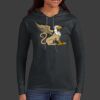 Ladies 100% Ring Spun Cotton Long Sleeve Hooded T Shirt Thumbnail