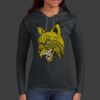 Ladies 100% Ring Spun Cotton Long Sleeve Hooded T Shirt Thumbnail
