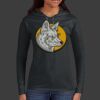 Ladies 100% Ring Spun Cotton Long Sleeve Hooded T Shirt Thumbnail