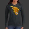 Ladies 100% Ring Spun Cotton Long Sleeve Hooded T Shirt Thumbnail