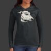 Ladies 100% Ring Spun Cotton Long Sleeve Hooded T Shirt Thumbnail