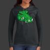 Ladies 100% Ring Spun Cotton Long Sleeve Hooded T Shirt Thumbnail