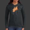 Ladies 100% Ring Spun Cotton Long Sleeve Hooded T Shirt Thumbnail