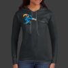 Ladies 100% Ring Spun Cotton Long Sleeve Hooded T Shirt Thumbnail