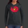 Ladies 100% Ring Spun Cotton Long Sleeve Hooded T Shirt Thumbnail