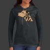 Ladies 100% Ring Spun Cotton Long Sleeve Hooded T Shirt Thumbnail