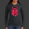 Ladies 100% Ring Spun Cotton Long Sleeve Hooded T Shirt Thumbnail