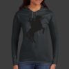 Ladies 100% Ring Spun Cotton Long Sleeve Hooded T Shirt Thumbnail