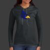 Ladies 100% Ring Spun Cotton Long Sleeve Hooded T Shirt Thumbnail