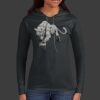 Ladies 100% Ring Spun Cotton Long Sleeve Hooded T Shirt Thumbnail