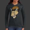 Ladies 100% Ring Spun Cotton Long Sleeve Hooded T Shirt Thumbnail