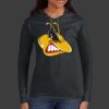Ladies 100% Ring Spun Cotton Long Sleeve Hooded T Shirt Thumbnail