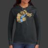 Ladies 100% Ring Spun Cotton Long Sleeve Hooded T Shirt Thumbnail