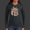 Ladies 100% Ring Spun Cotton Long Sleeve Hooded T Shirt Thumbnail