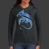 Ladies 100% Ring Spun Cotton Long Sleeve Hooded T Shirt Thumbnail
