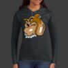 Ladies 100% Ring Spun Cotton Long Sleeve Hooded T Shirt Thumbnail