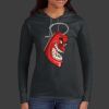Ladies 100% Ring Spun Cotton Long Sleeve Hooded T Shirt Thumbnail