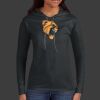 Ladies 100% Ring Spun Cotton Long Sleeve Hooded T Shirt Thumbnail