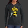 Ladies 100% Ring Spun Cotton Long Sleeve Hooded T Shirt Thumbnail