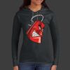 Ladies 100% Ring Spun Cotton Long Sleeve Hooded T Shirt Thumbnail
