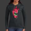 Ladies 100% Ring Spun Cotton Long Sleeve Hooded T Shirt Thumbnail