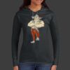 Ladies 100% Ring Spun Cotton Long Sleeve Hooded T Shirt Thumbnail