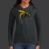 Ladies 100% Ring Spun Cotton Long Sleeve Hooded T Shirt Thumbnail
