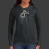 Ladies 100% Ring Spun Cotton Long Sleeve Hooded T Shirt Thumbnail