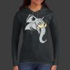 Ladies 100% Ring Spun Cotton Long Sleeve Hooded T Shirt Thumbnail