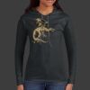 Ladies 100% Ring Spun Cotton Long Sleeve Hooded T Shirt Thumbnail