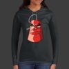 Ladies 100% Ring Spun Cotton Long Sleeve Hooded T Shirt Thumbnail
