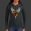 Ladies 100% Ring Spun Cotton Long Sleeve Hooded T Shirt Thumbnail